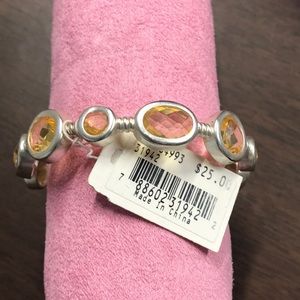 NWT Silver and Light Amber Bracelet